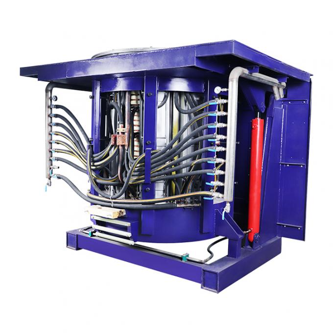 máquina de fusión de acero inoxidable del horno industrial de la fusión del metal de la pieza de acero fundido 2T