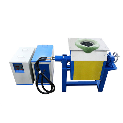 Manual Dumping Gold And Silver Smelter Medium Frequency Induction Melting Furnace