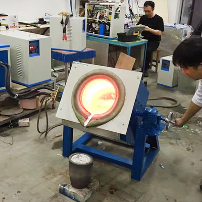 Manual Dumping Gold And Silver Smelter Medium Frequency Induction Melting Furnace