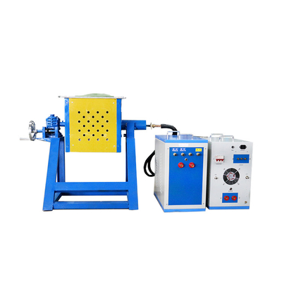 Manual Dumping Gold And Silver Smelter Medium Frequency Induction Melting Furnace