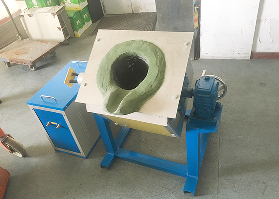 Induction Metal Heater 110kw Melting Frunace Manual Tilting For Iron Product 50kg